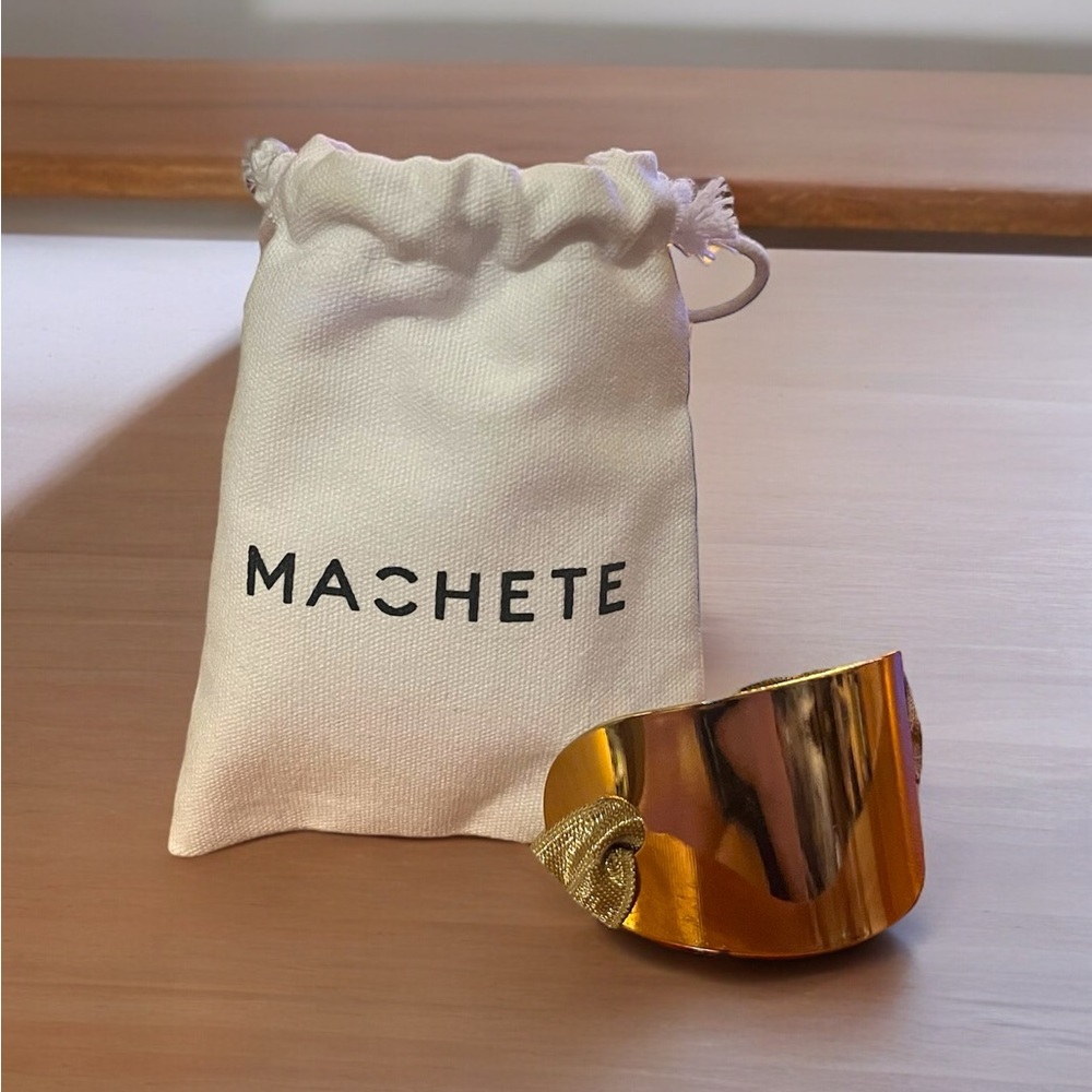 Designer MACHETE gold hair cuff